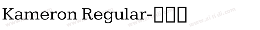 Kameron Regular字体转换